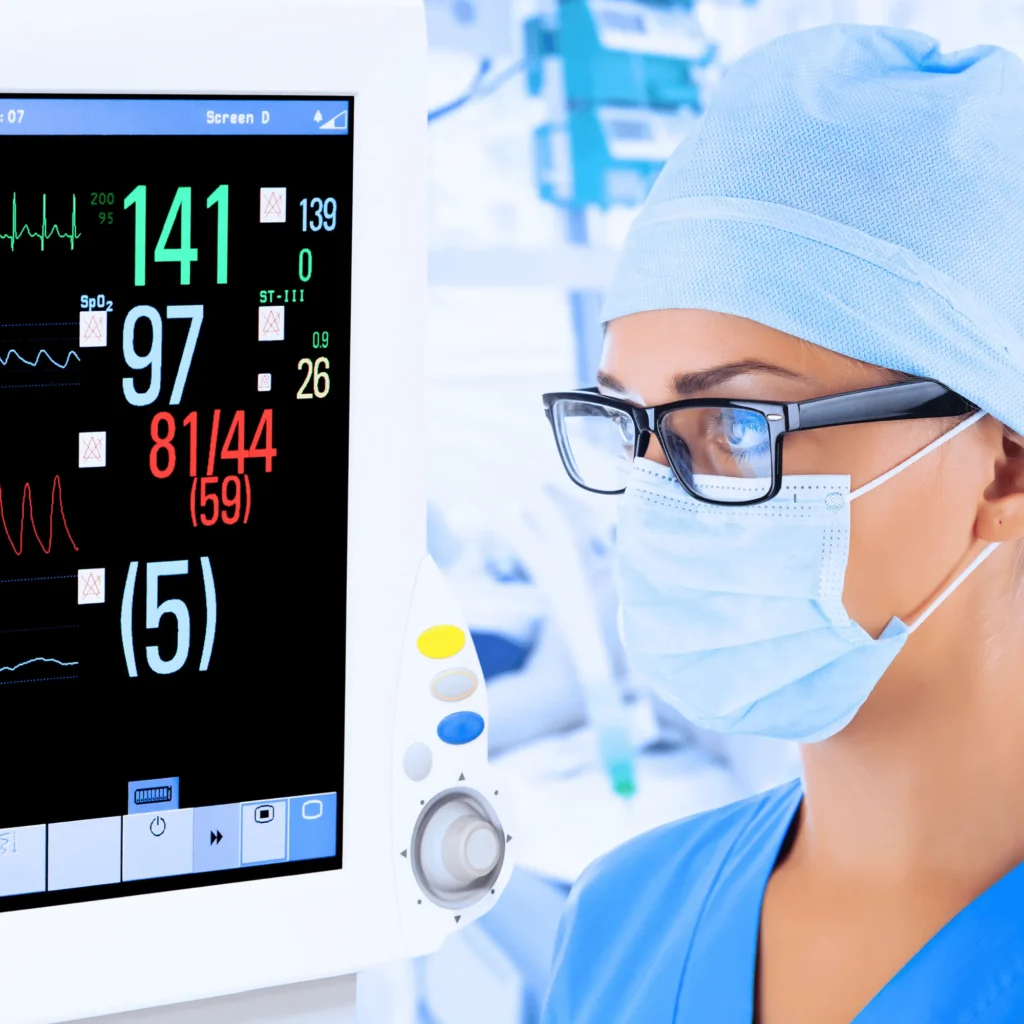 Nurse Looking at Vitals