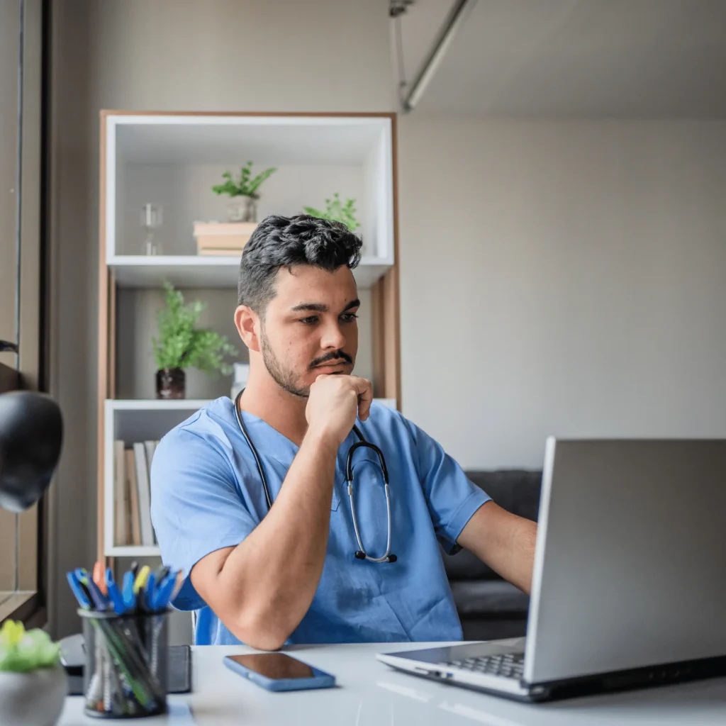 Nurse on Laptop